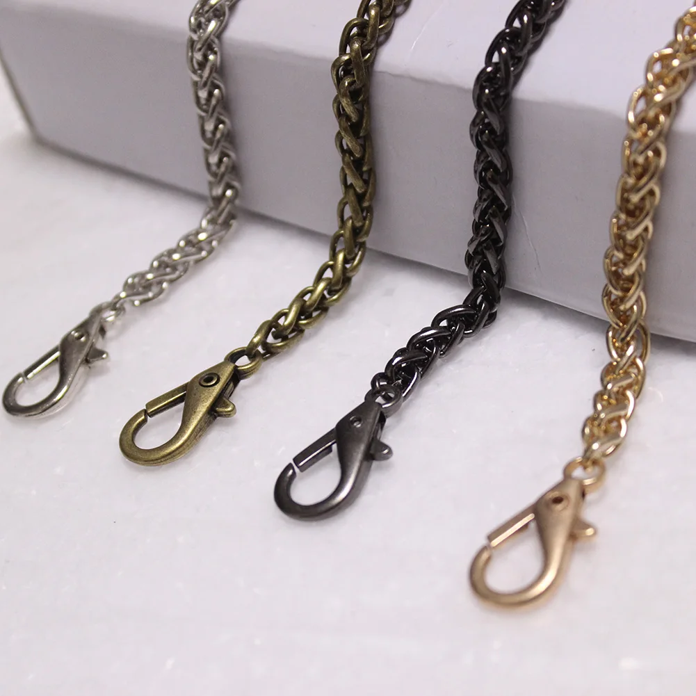 40-120cm Gold Silver Copper Lantern Chain For Handbag Purse Replacement Shoulder Bag Strap Lobster Clasp Chain Bag Accessories