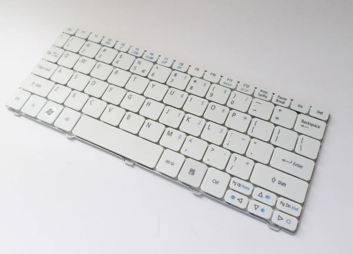 New FOR Acer Aspire One AO532H-2742 AO532H-2789 AO532H-2406 AO532H-2527 D260 521 533 PAV70 Netbook keyboard White