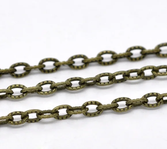 

DoreenBeads 10M Bronze Tone Textured Link-Opened Chain 4.5x3mm (B13521), yiwu