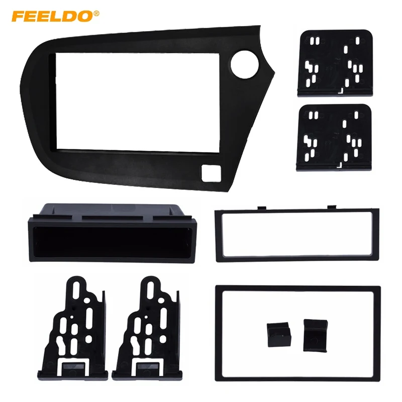 

FEELDO Car 2Din Stereo Radio Panel Fascia Frame For Honda Insight RHD DVD/CD Dashboard Frame Installation Trim Kit #AM4949