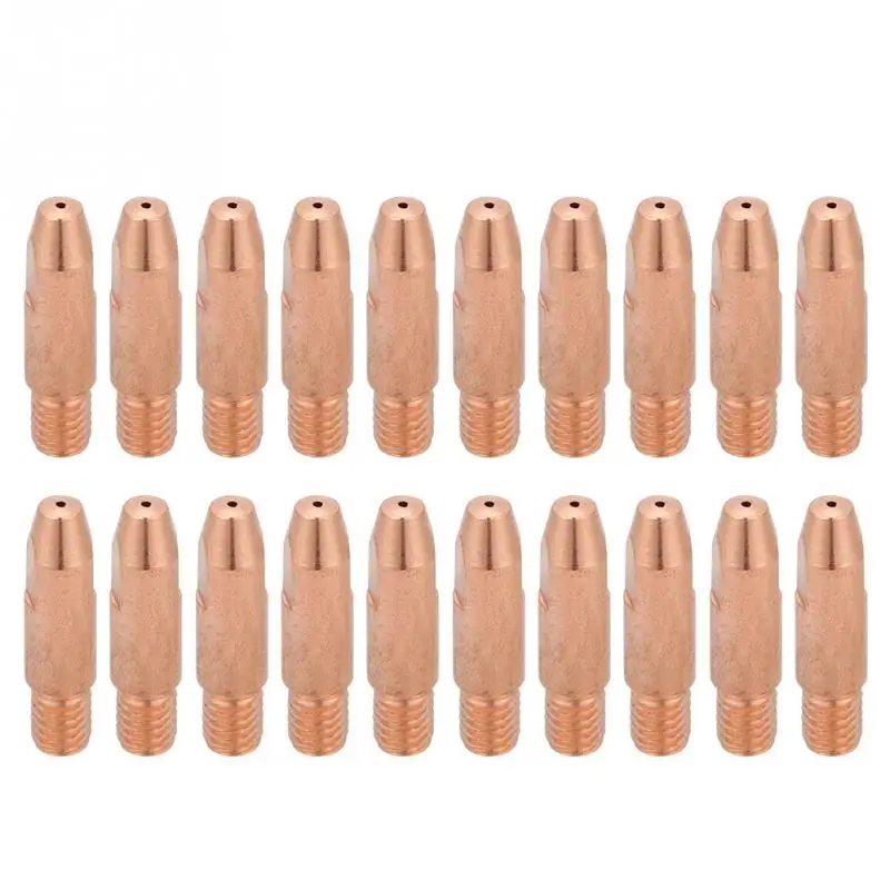 

20Pcs Copper Contact Tip M6 For Binzel 24KD MIG/MAG Welding Torch Tool 0.8/1.0/1.2mm