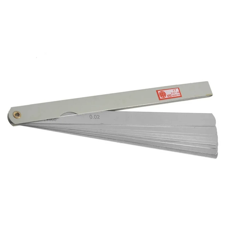 200mm Long 17 Leaves 0.02mm-1.0mm Gap Thick Measure Feeler Gauge Gage