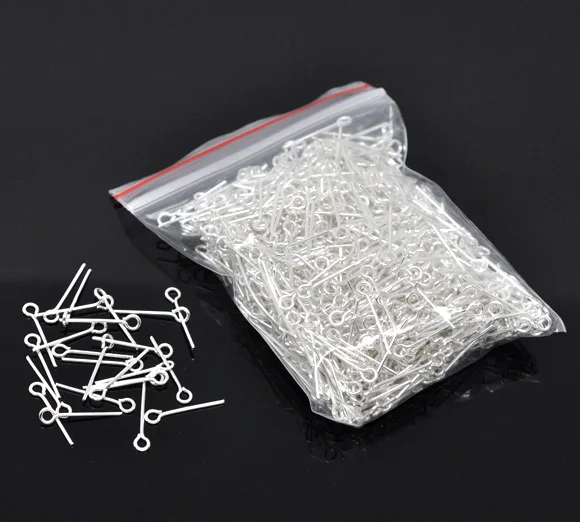 DoreenBeads 800PCs SilverสีPins 18X0.7 มม.(21 Gauge) (B01720),Yiwu