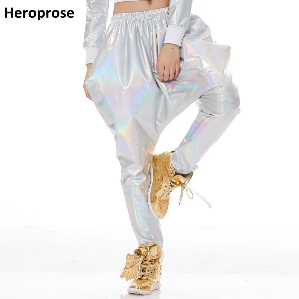 

Heroprose-Fluorescent White Trousers for Stage Performance, Baggy Skinny, Hip Hop, Harem Pants, Big Crotch, Brand New Fashion