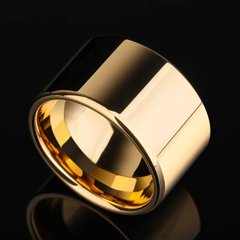 Men Tungsten Rings, Hard Metal Finger Ring with Gift Box, 14MM Width Domineering, Customized