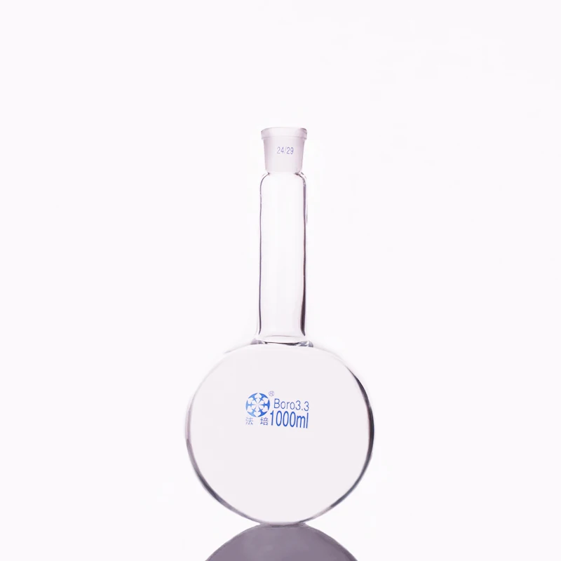 

Single standard mouth round-bottomed flask,Long neck,Capacity 1000ml and joint 24/29,Single long neck round flask