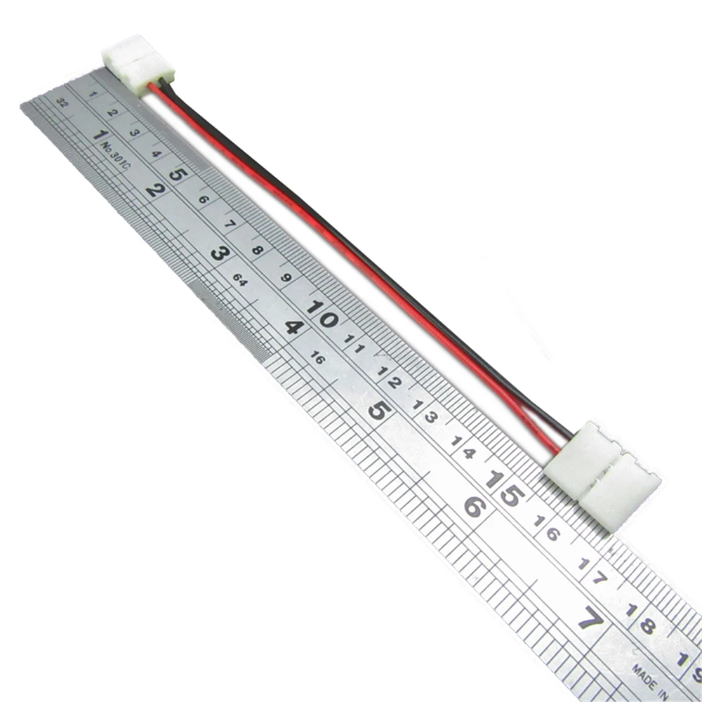 50-500pcs/lot LED Strip Connector 2pin 8mm / 2pin 10mm / 4pin 10mm / 5pin 12mm Easy Install Free Welding Quick Connector