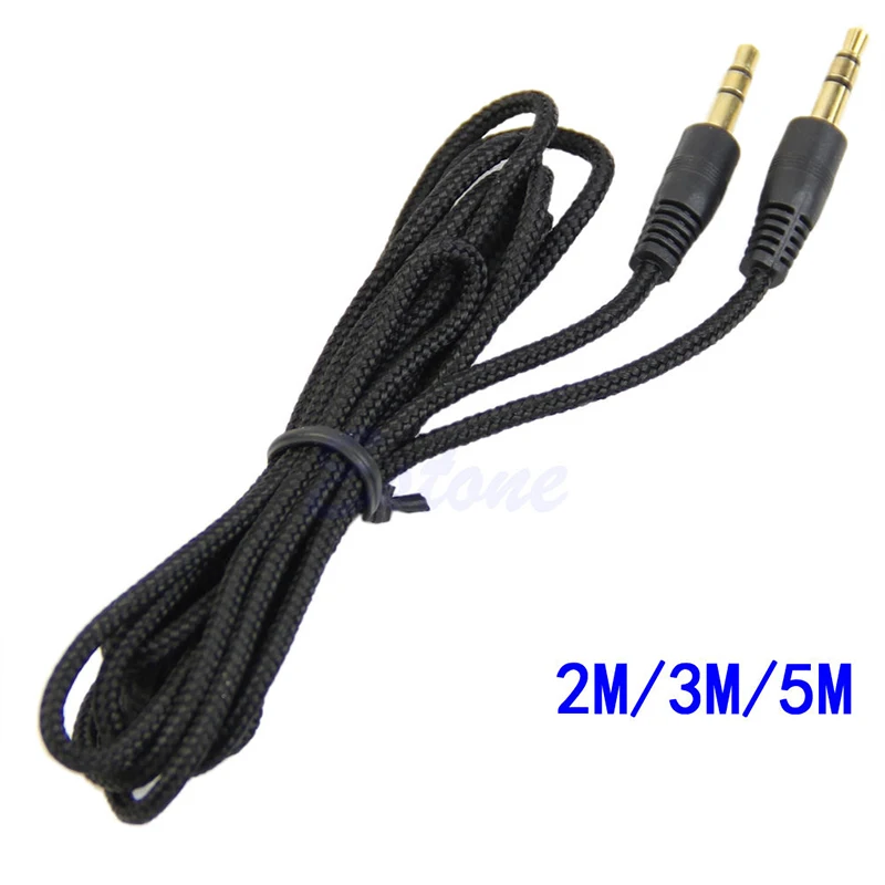 

3.5mm Jack Male to Male Car Aux Stereo Audio Cable Auxiliary Cord Braided Headphone Extension Wire For MP3 Phone Car