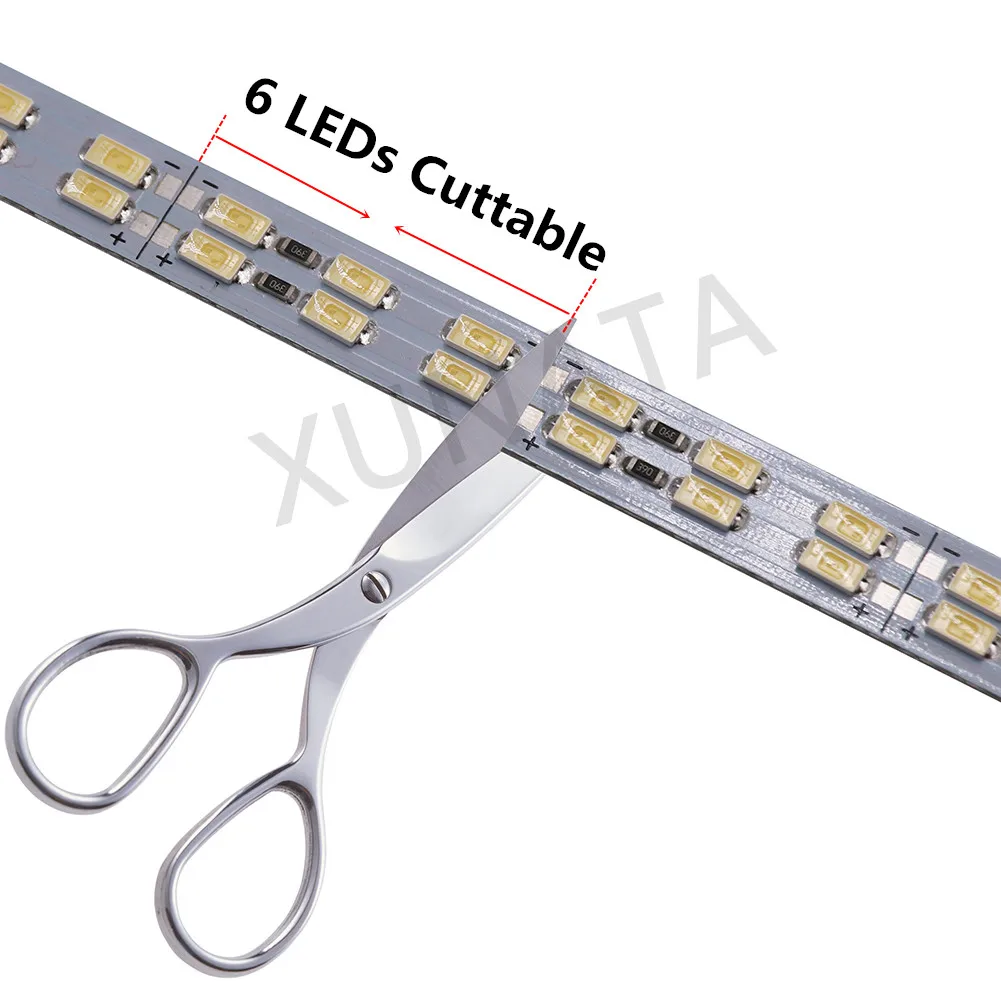 Imagem -03 - Fita Rígida de Alumínio Led Hard Bar Light Lâmpada Branca Fria 5630 50cm 72leds 12v Pcs