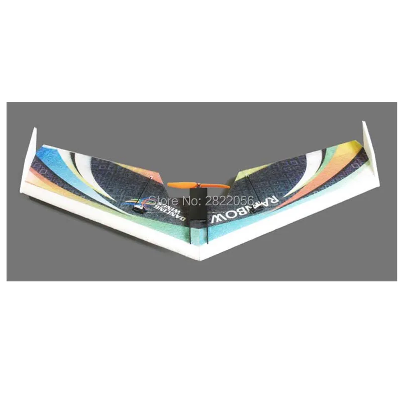 RC Plane Kit EPP Airplane Model DW HOBBY Rainbow Fly Wing 800mm Wingspan Tail push version RC Airplane Kit