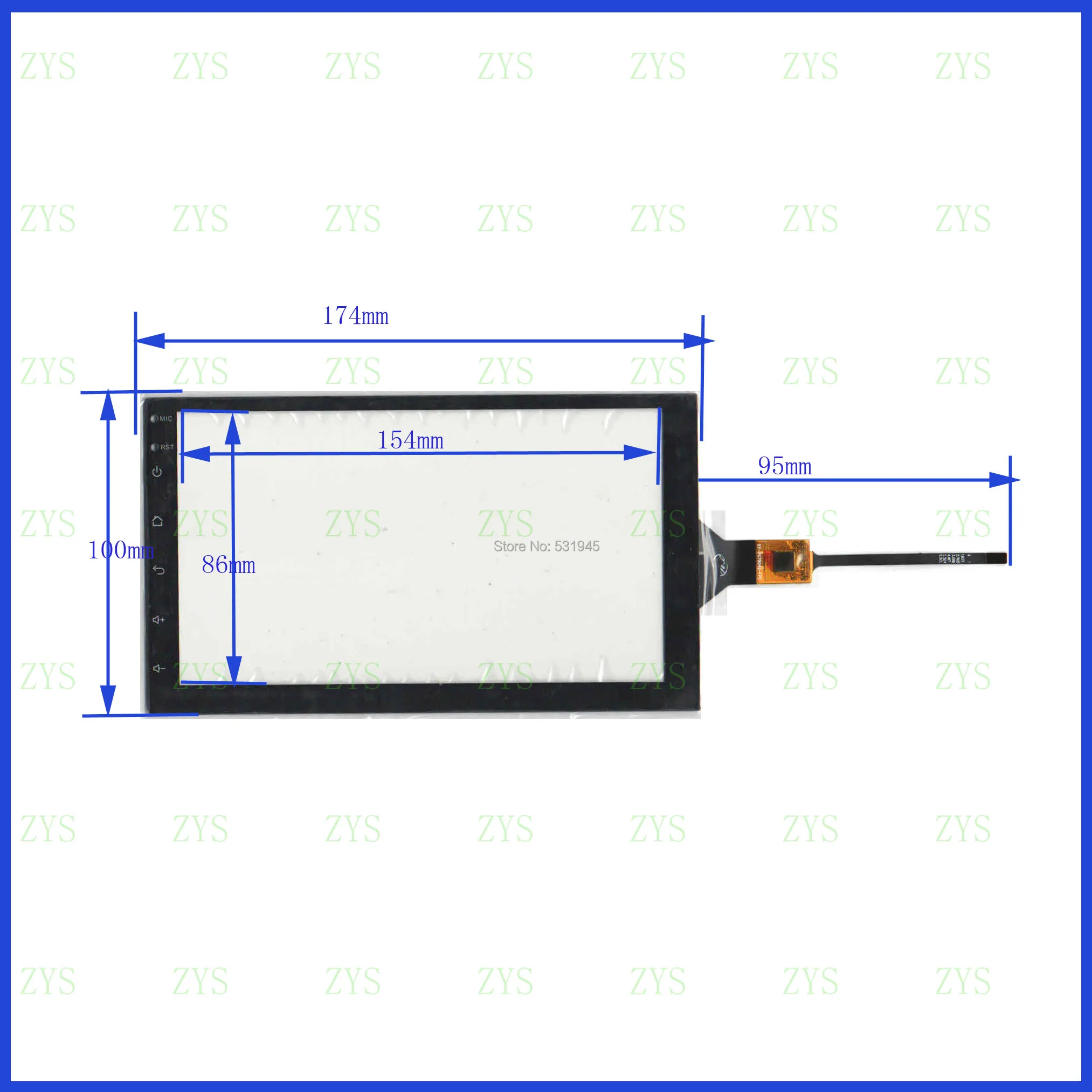 

ZhiYuSun Новый 7-дюймовый XY-PG71760B емкостный esolution 174*100 мм стеклянный датчик, бесплатная доставка, совместим