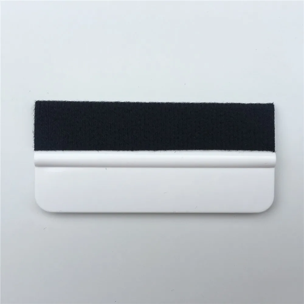 100pcs/Lot Custom LOGO Soft Mini Squeegee Felt Scraper Car Vinyl Wrap Tools For Car Wrapping & Sign Film