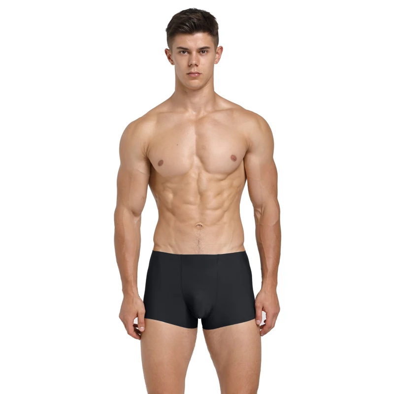 4 PCS/Lot  men Underwear Seamless Men Boxers Luxury Silk Antibacterial Boxers  Boxer Spandex 3D Crotch Boxer Nylon  Shorts