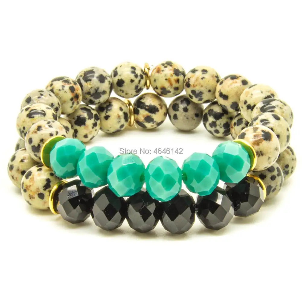 8mm Natural Stone Beads Beaded Bracelet Crystal Barcelet Women Femme