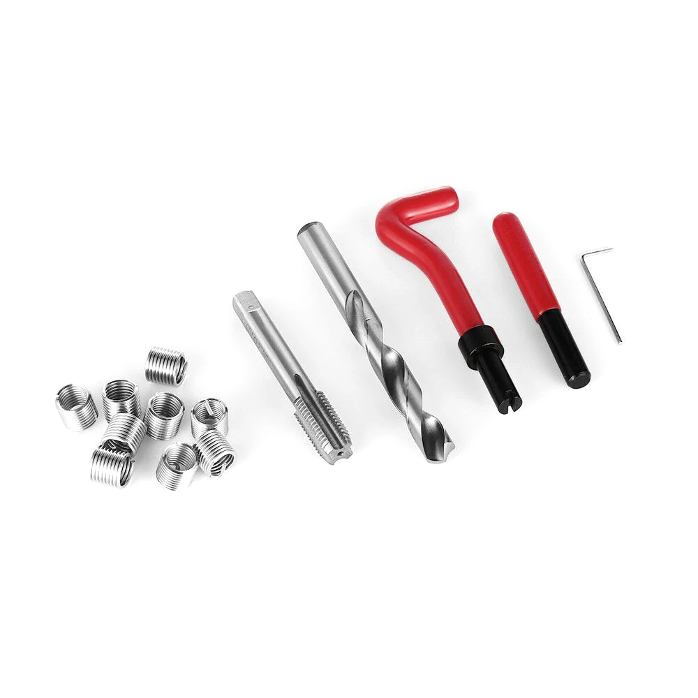 30Pcs Metric Thread Repair Insert Kit M5 M6 M8 M10 M12 M14 Helicoil Car Pro Coil Tool M10 * 1.25 Car Accessories