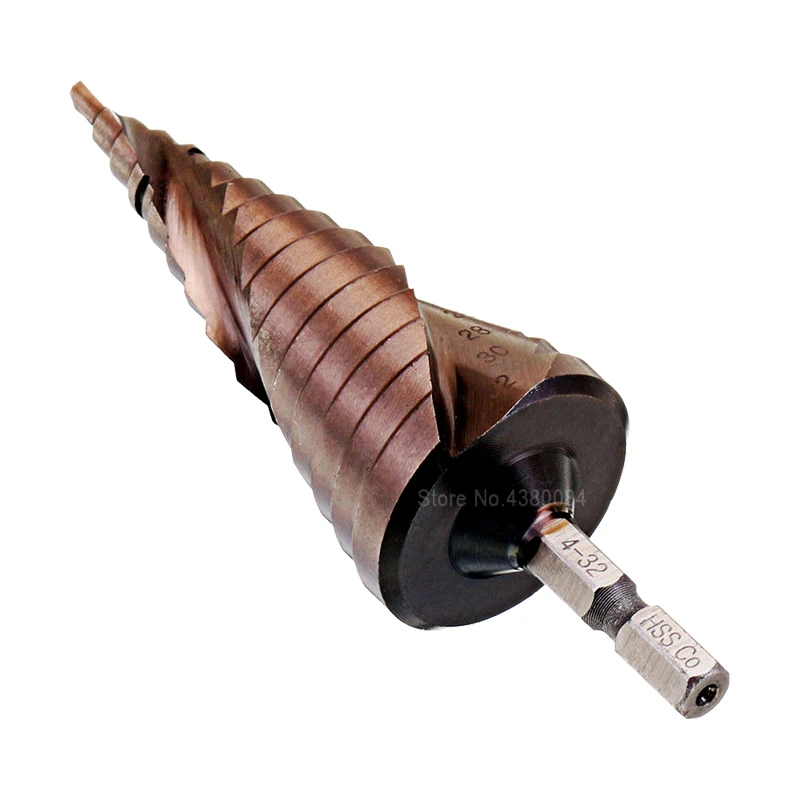 Broca hexagonal em aço inoxidável com 4-32mm, hss cobalto m35, perfuração, 1/4 ", haste espiral, ranhura, ferramenta de corte