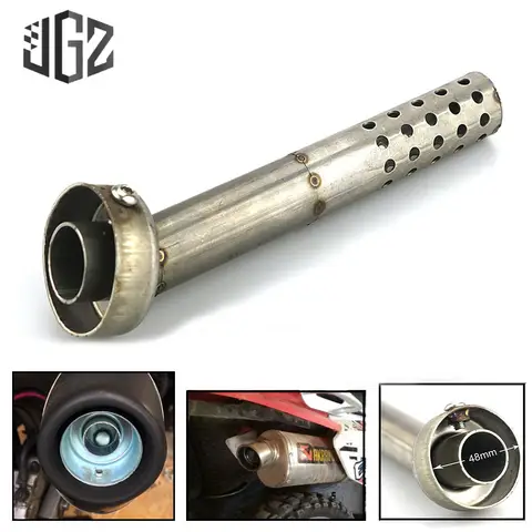 48MM 오토바이 범용 조정 가능한 배기관 머플러 소음기 DB 킬러 파이프 팁 KTM Ducati Yoshimura Akrapovic 레이싱