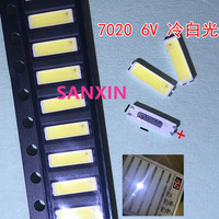 Original JUFEI LED 7020 light-emitting Light Beads High Power1W 6V 90LM Cool white For LED LCD TV Backlight new 50PCS