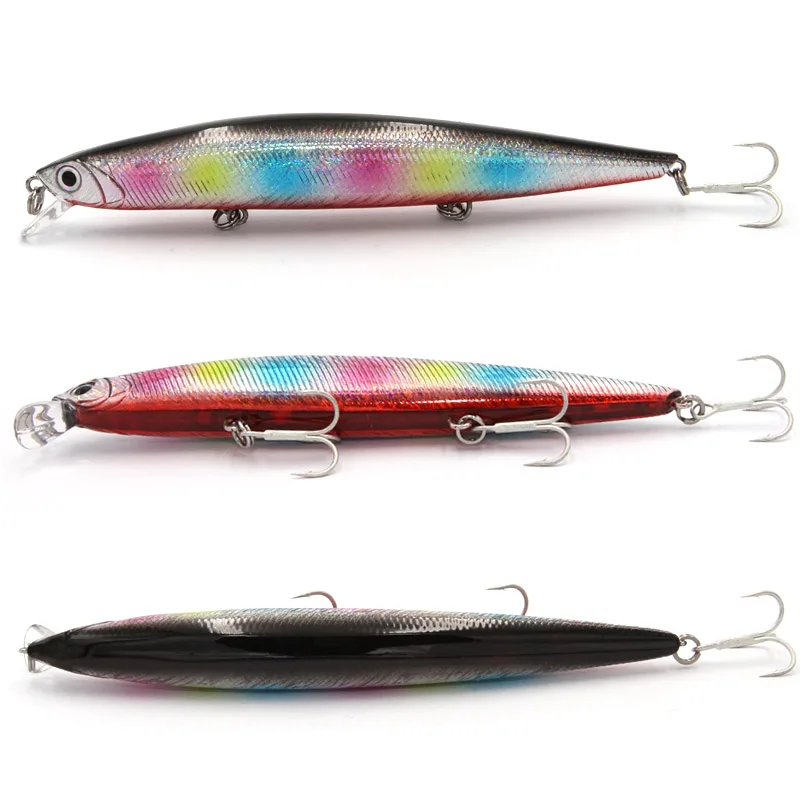 TacklePRO-M49 Floating Artificial Bait, Minnow Lure, Salt Water, Fishing, Retail, 20g, 0.4-0.8m, 130mm, assorted colors, 1Pc