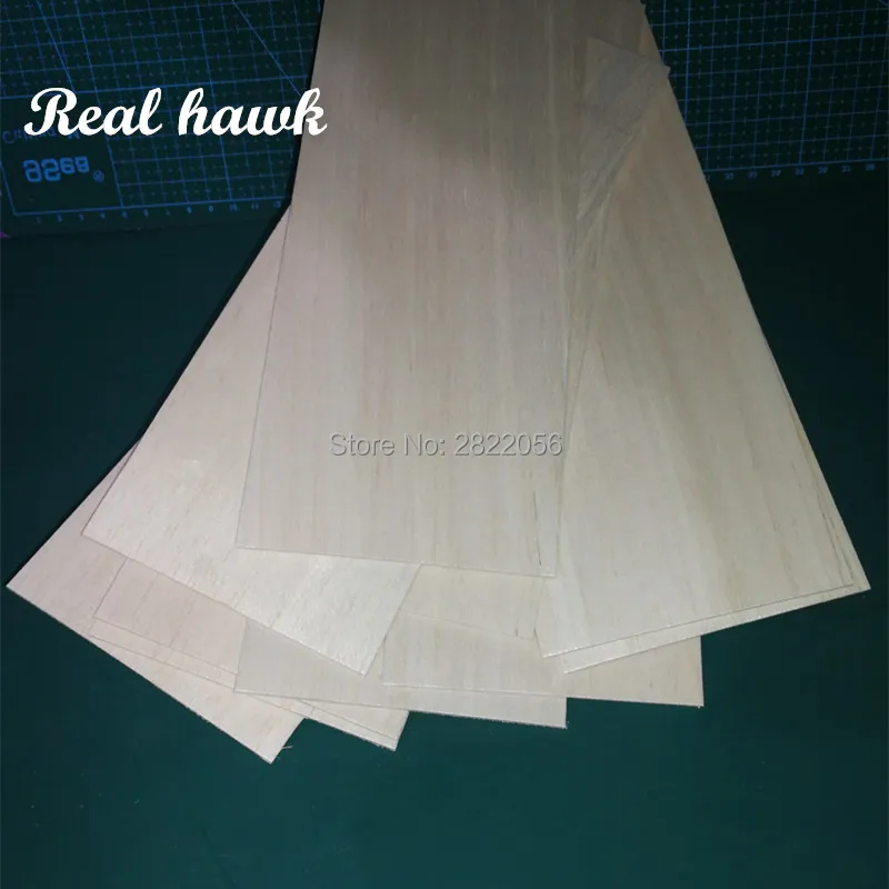 Hojas de madera de Balsa para barco teledirigido, hojas de madera de 330x100x0,75/1/1.5/2/2.5/3/4/5mm AAA + modelo DIY