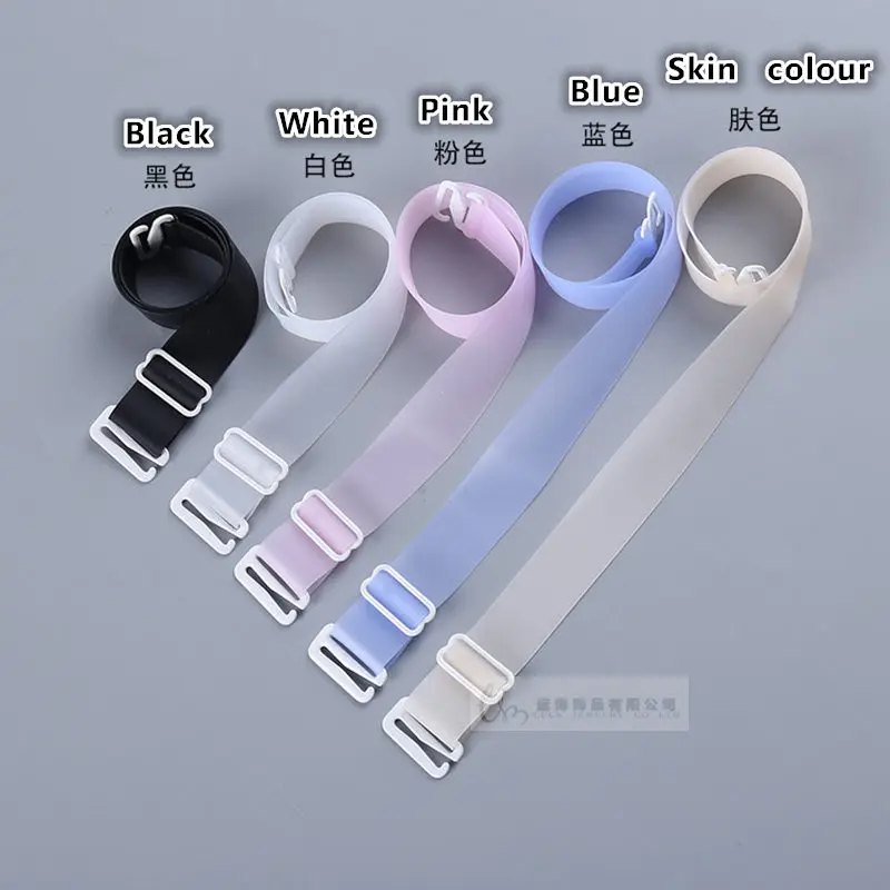 Wide 1.5cm Women Invisible silica gel bra Straps Lady Bra Set Non-slip Shoulder Straps Adjustable Transparent Underwear Belts