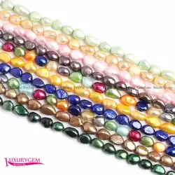 8-9mm 29 Color Natural Freshwater Pearl Irregular Shape DIY Beads Strand 14