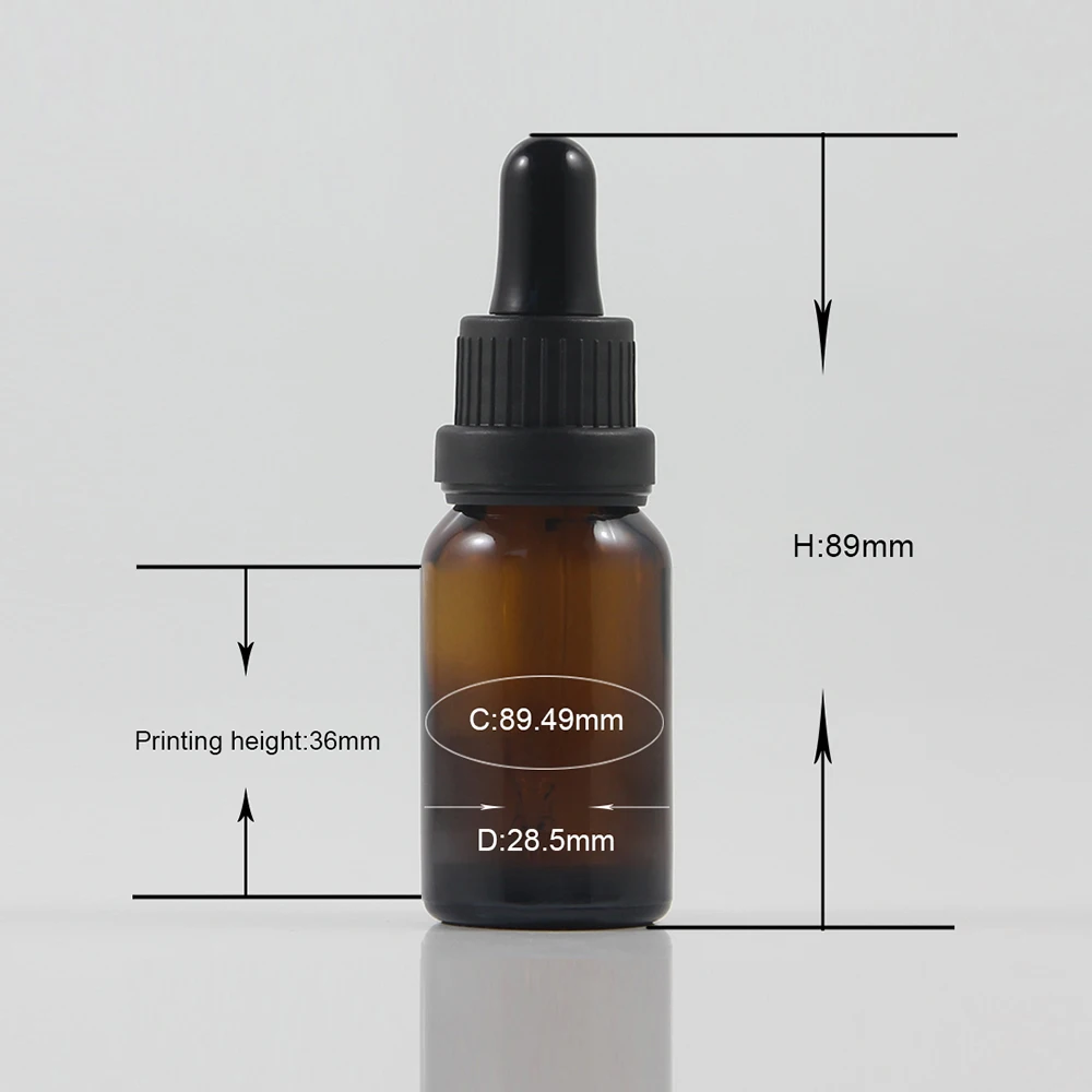 Amber e-liquid dropper bottles glass 15ml for sample, glass dropper liquid foundation bottle 15ml