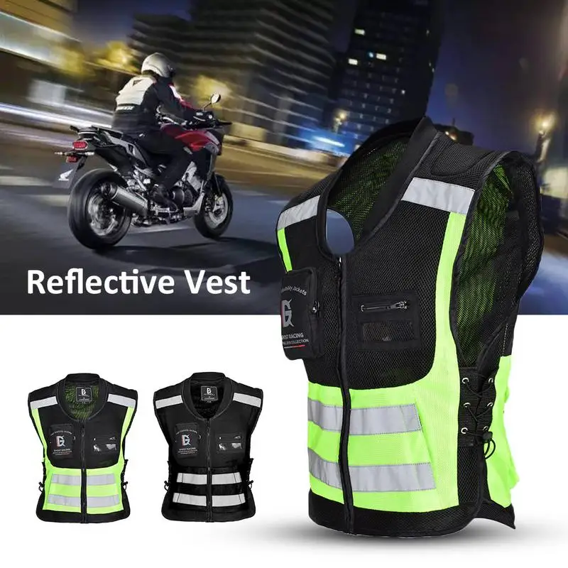 

1PC Car Reflective Clothing For Safety Vest Protective Device Safety Facilities Traffic Motorcycle Reflective Jacket L/XL