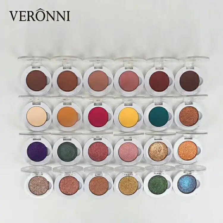 Waterproof long-lasting VERONNI single color eyeshadow pressed powder palette matte shimmer glitter colors easy to wear DHL Free