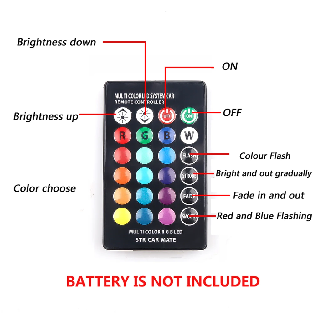 2 قطعة LED T10 سيارة ستروب ضوء متعدد الألوان قبة القراءة ضوء إسفين مصباح RGB LED لمبة مع تحكم عن بعد لوحة ترخيص ضوء