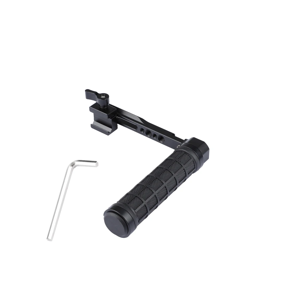 Camvate Rubber Nato Handvat Grip L-Type Met Nato Klem Voor Dslr Camera Cage Rig Monitor Led Video Licht microfoon Statief