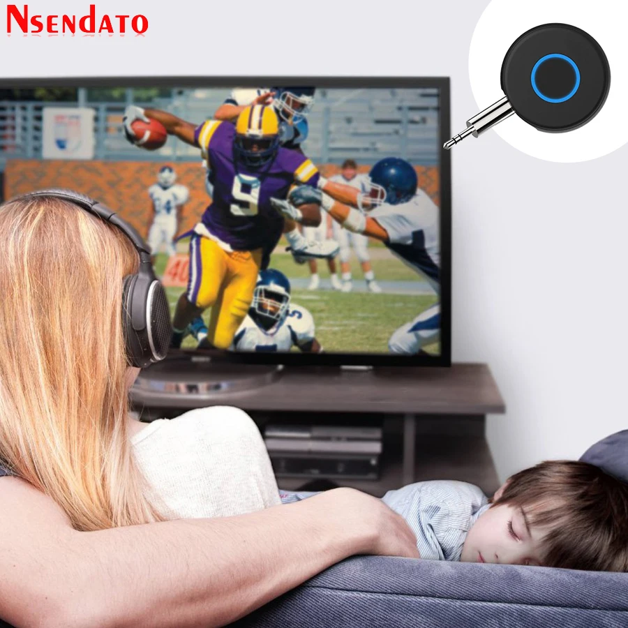Transmisor de audio con Bluetooth 5,0, adaptador de música inalámbrico con conector de 3,5mm, transmisor Bluetooth 5,0 para TV, PC, MP3/4