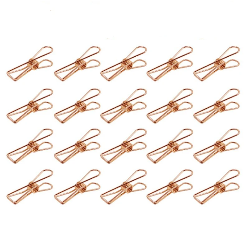 Bộ 25 Hoa Hồng Vàng Kim Loại Nhỏ Kẹp-Đa Năng Phơi Quần Tiện Ích Kẹp
