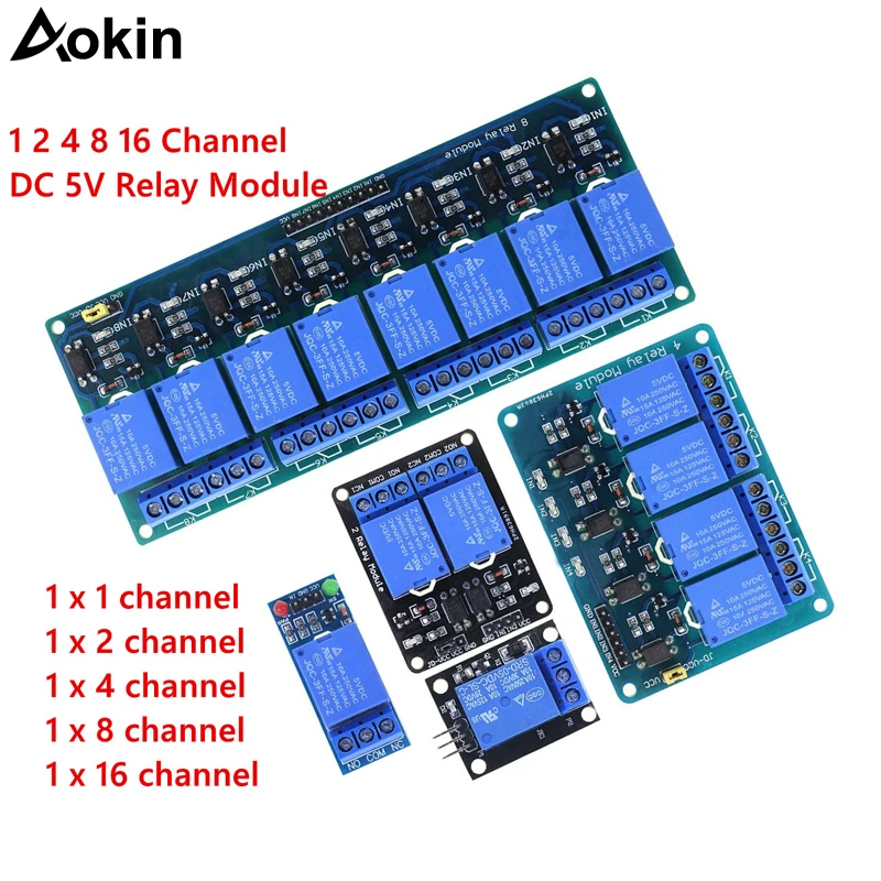 1 2 4 8 16 Channel DC 5V Relay Module with Optocoupler Low Level Trigger Expansion Board for arduino Raspberry Pi