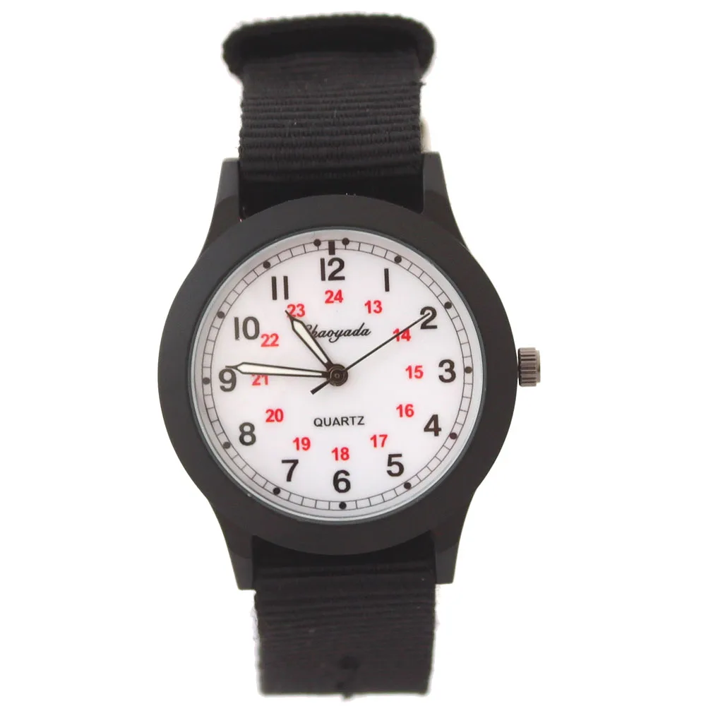 chaoyada new famous brand men children boys fashion cool quartz black watches students canvas electronic Wrist watch