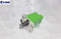 E2000 to FC Hybrid Adapter, Female to Female, Green, Blue, FTTH, Optical Fiber Adapter, SM MM, APC, UPC, E2000-FC ELINK