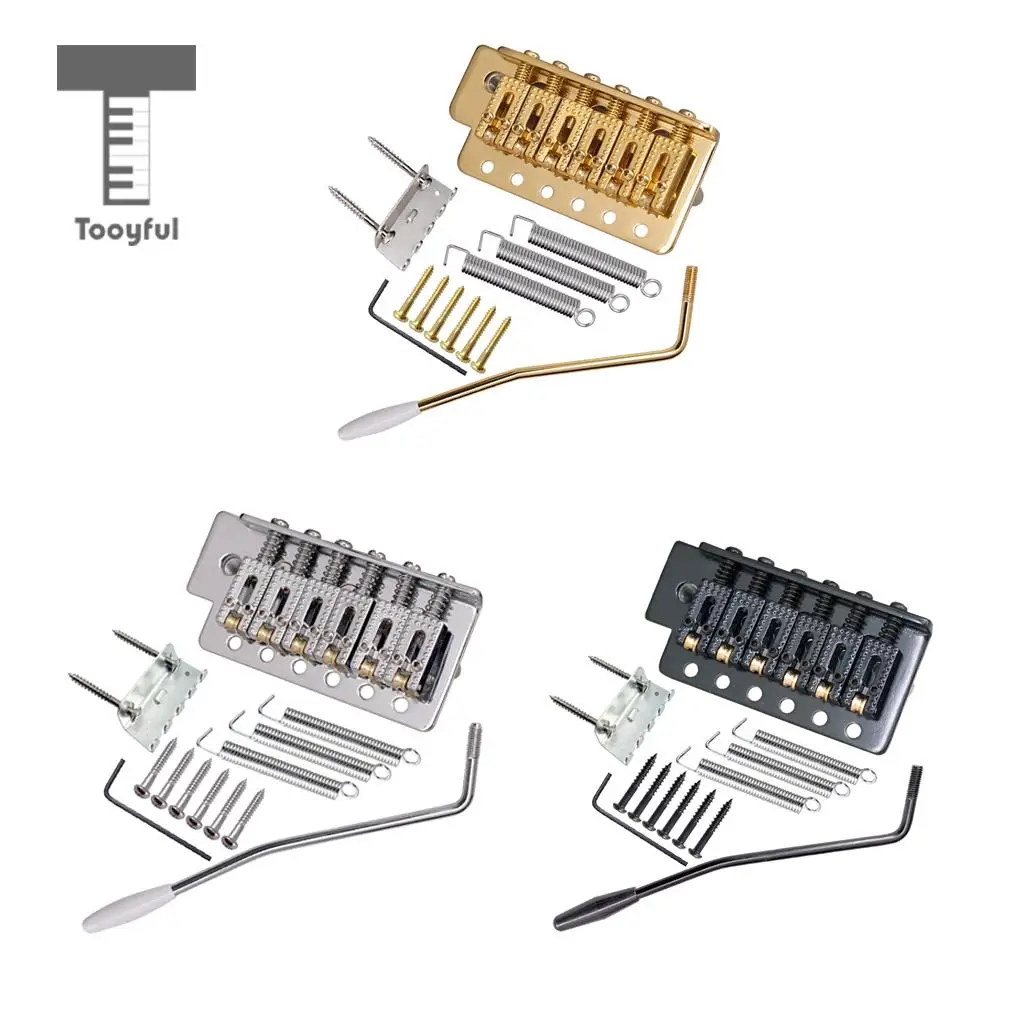 Tooyful 6 String Electric Guitar Roller Saddle Tremolo Bridge System with Whammy Bar for ST SQ