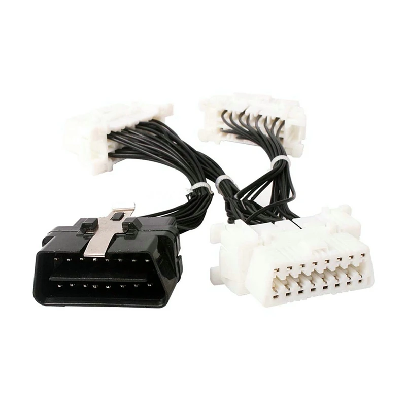 OBD2 OBD 2 OBD II Splitter Extension Y cable 1 To 3 Female 16 Pin Scanner Connector Diagnostic