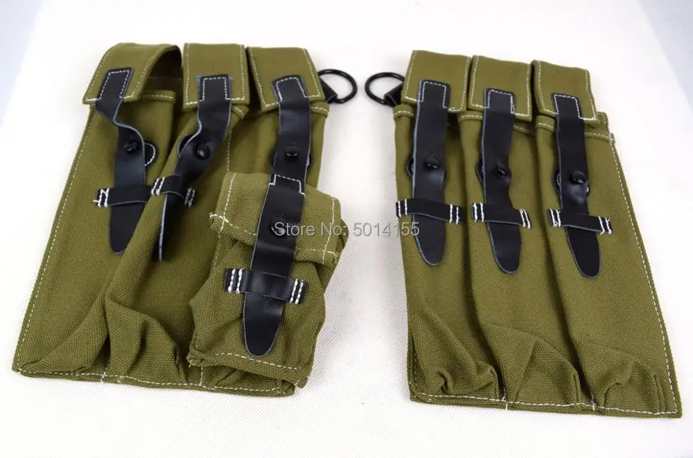 Collectable  German WH Heer MP38 MP40 Ammo Ammunition Magazine Pouch Set