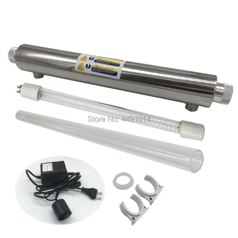 6GPM 1.5T/H 25W Ultraviolet Light Tube Ultraviolet Disinfection Lamp Ultra Violet Bulb UV Sterilizer Light