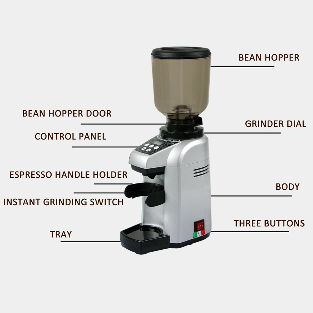 ITOP 50MM Flat Burr Coffee Grinder Elecrtic Coffee Bean Milling Machine Grinder Automatic Dispensing Espresso Coffee Tools