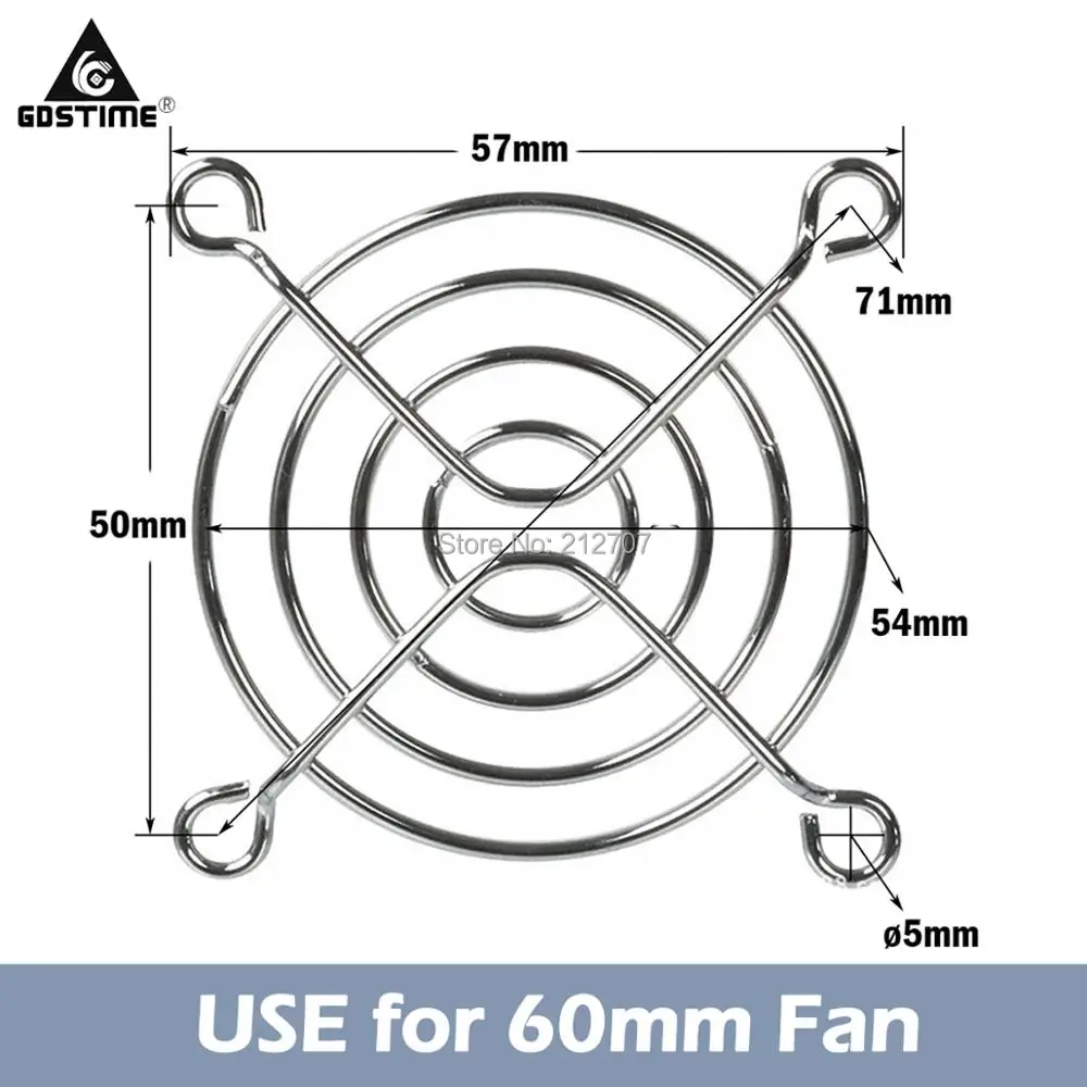 

3 Pieces Gdstime 6cm 60mm Fan Guard PC CPU Latop Computer Cooling Fan Metal Iron Grill Cover 6010/6015/6020/6028