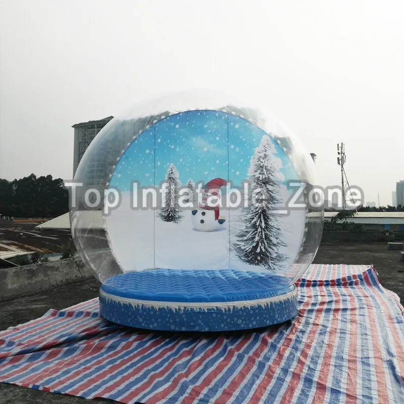 Boule à neige gonflable en PVC transparent avec souffleur, beau photomaton pour prendre des photos, Noël