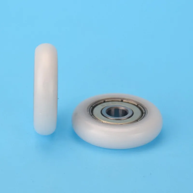 [R0627-7] 10 Pcs Tertanam Bearing Pulley Paket Plastik Bearing Pulley Windows Roda Kecil Roda Nilon Pom Pulley R Type 6*27*7 Mm