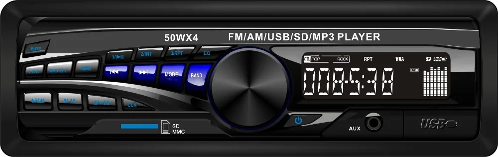 KUNFINE Car MP3 Player one DIN FM Car Radio With USB/SD/MMC/Slot and Remote Control