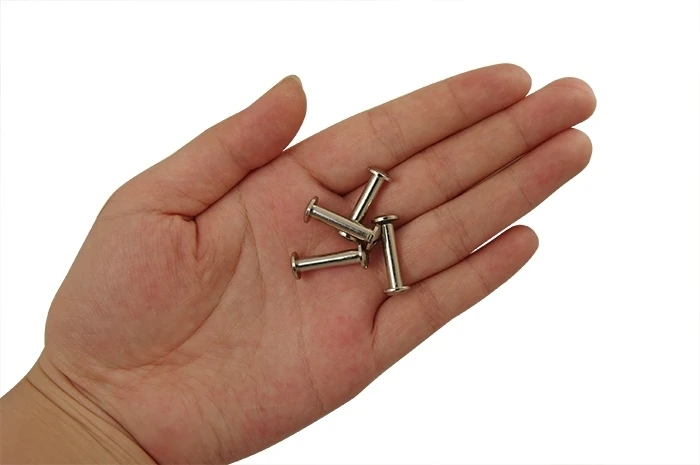NEW 18mm Length 10pcs/lot Solid Copper Chicago Screw Nail Rivets Stud Rivet Strap Fastener Assembling Bolt
