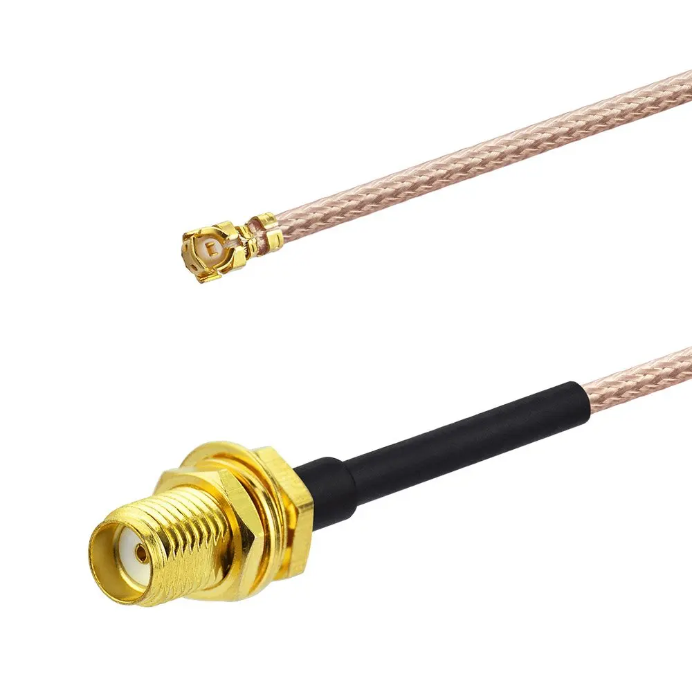 

Eightwood 2pcs SMA Female Bulkhead Mount Mini PCI-E RG178 Cable for PC Wifi Mini PCI-E Network Card FPV Drone Controller