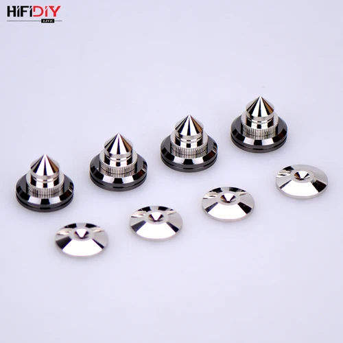 HIFIDIY LIVE 4 juegos o 4 Uds altavoces soporte pies almohadilla cobre puro plata caja de altavoz picos cono suelo pie clavo M28 * 26