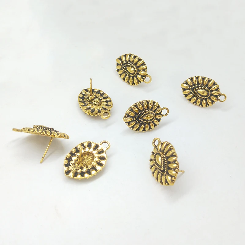 New Fashion 22mm 10pieces/bag Zinc Alloy Gold Water Drop Earring Base Connectors Linkers for DIY Earring Jewelry Accessories