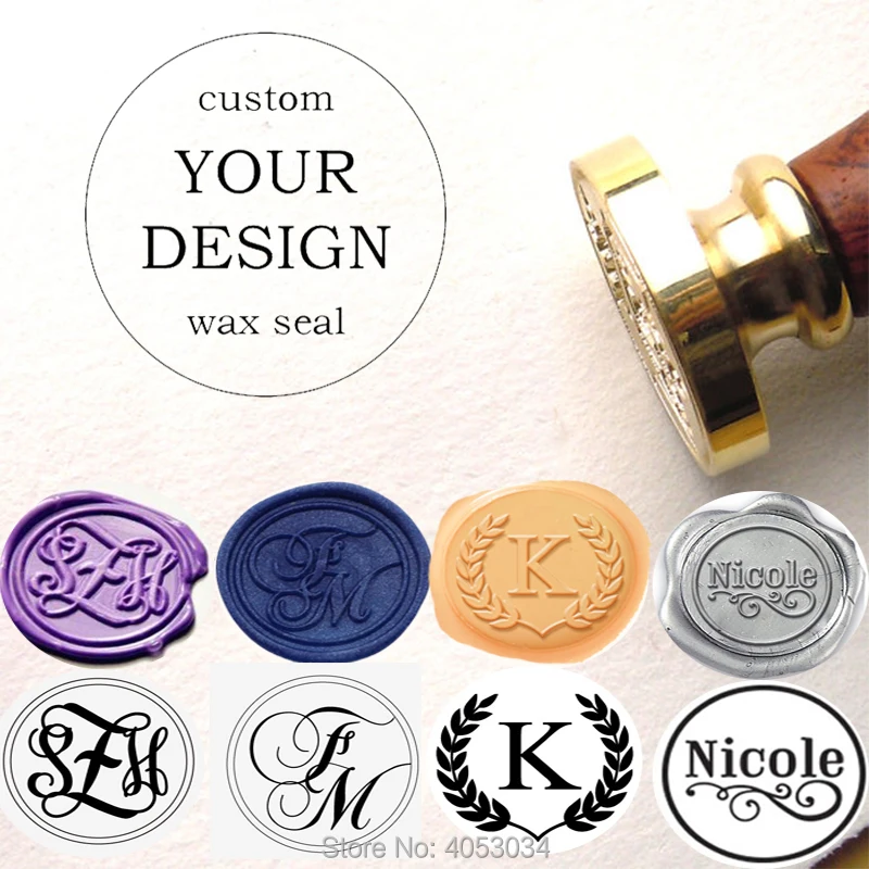 Personalized two initials wax seal stamp ,Customize double monogra wax sealing stamp wedding Invitation 12 font for your choice